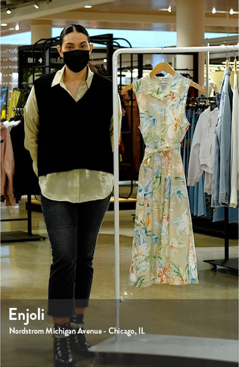 May Meadows Sleeveless Linen Shirtdress, sales video thumbnail