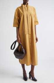 Lemaire Reversible Washed Cotton & Silk Tube Dress