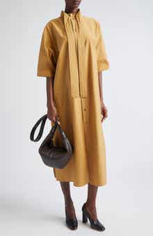 Reversible Washed Cotton & Silk Tube Dress