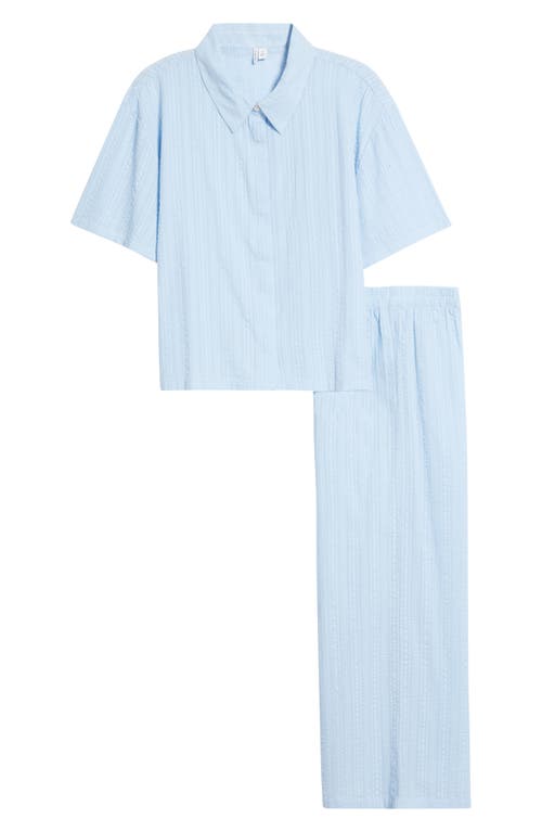 Nordstrom Seersucker Pajamas In Blue Windsurfer