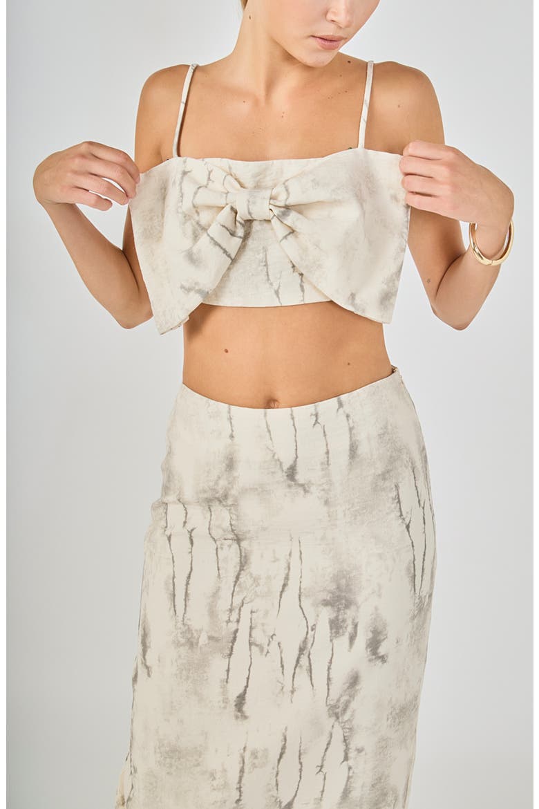Oversized Bow Cropped Top, Alternate, color, SAND
