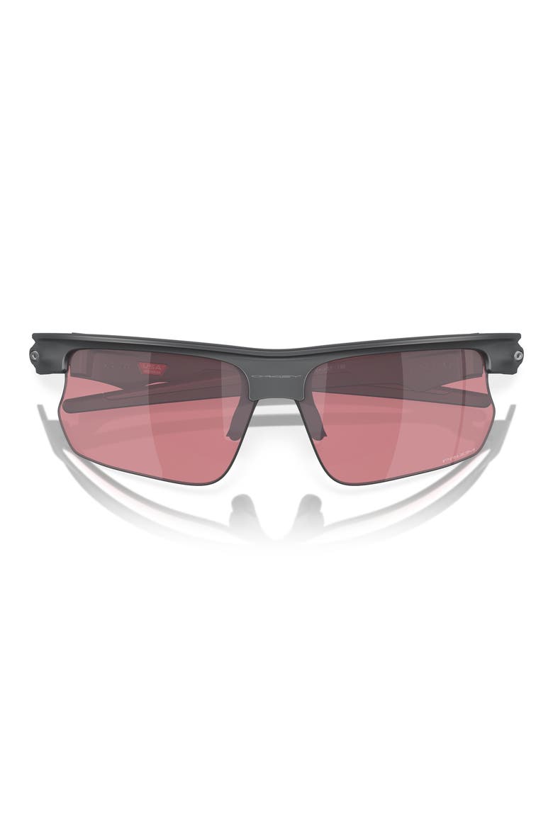 Bisphaera 68mm Prizm™ Gradient Oversize Polarized Rectangular Sunglasses, Alternate, color, GREY JEANS