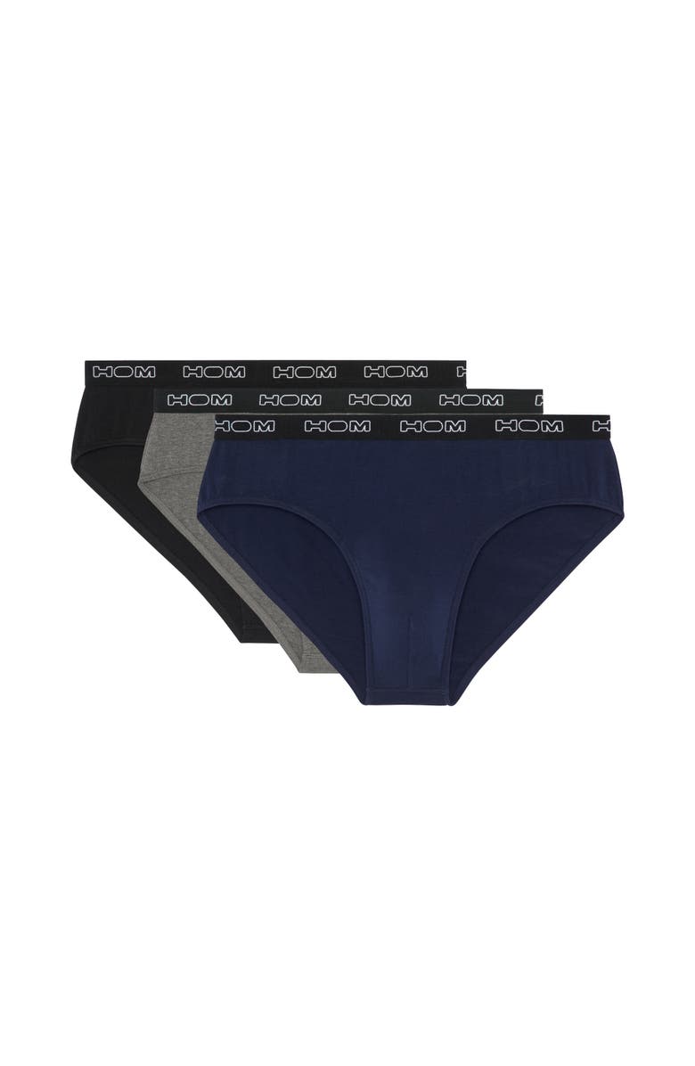 HOM USA HOM Boxerlines #2 Mini Briefs 3-Pack, Main, color, Navy/Grey/Black