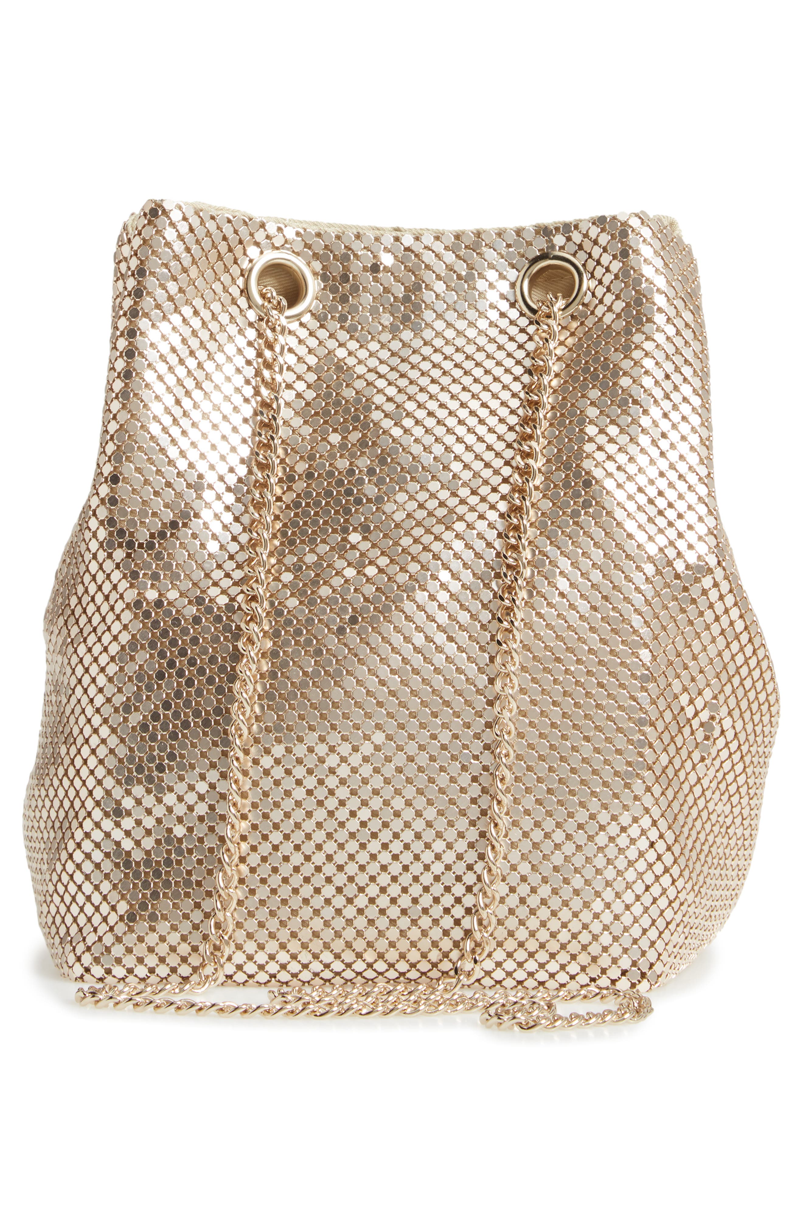 Nordstrom Crystal Mesh Pouchette, Alternate, color, 
