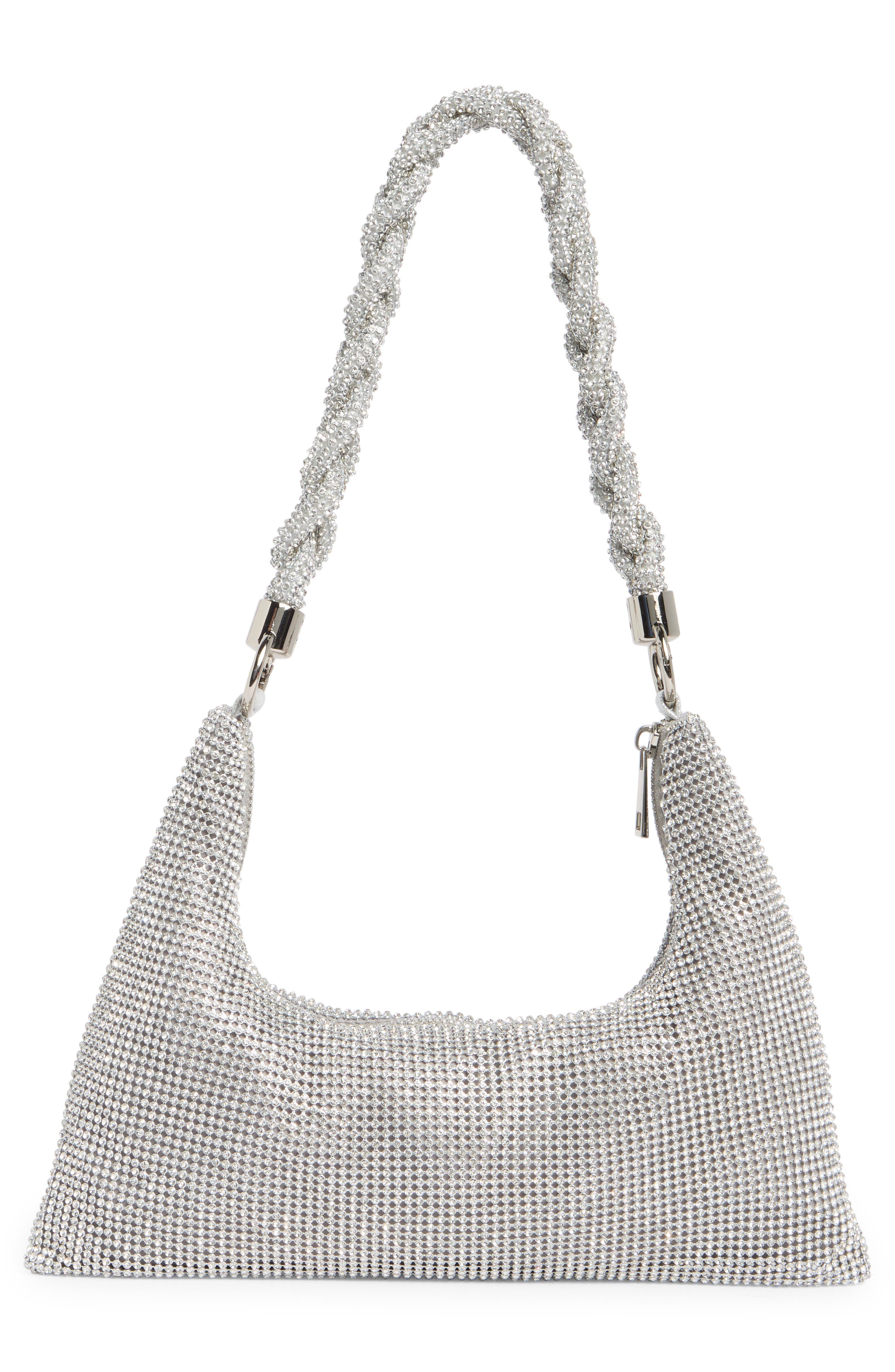 BCBG Shimmer Shoulder Bag, Alternate, color, Silver