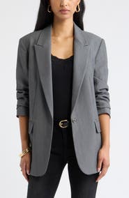 Open Edit Icon Twill Relaxed Blazer