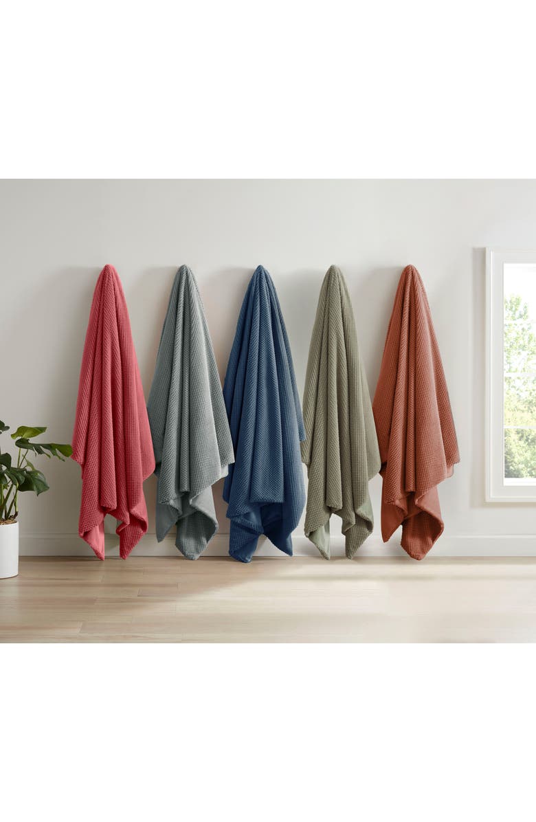 Vellux Plush Texture Throw Blanket, Alternate, color, Copper
