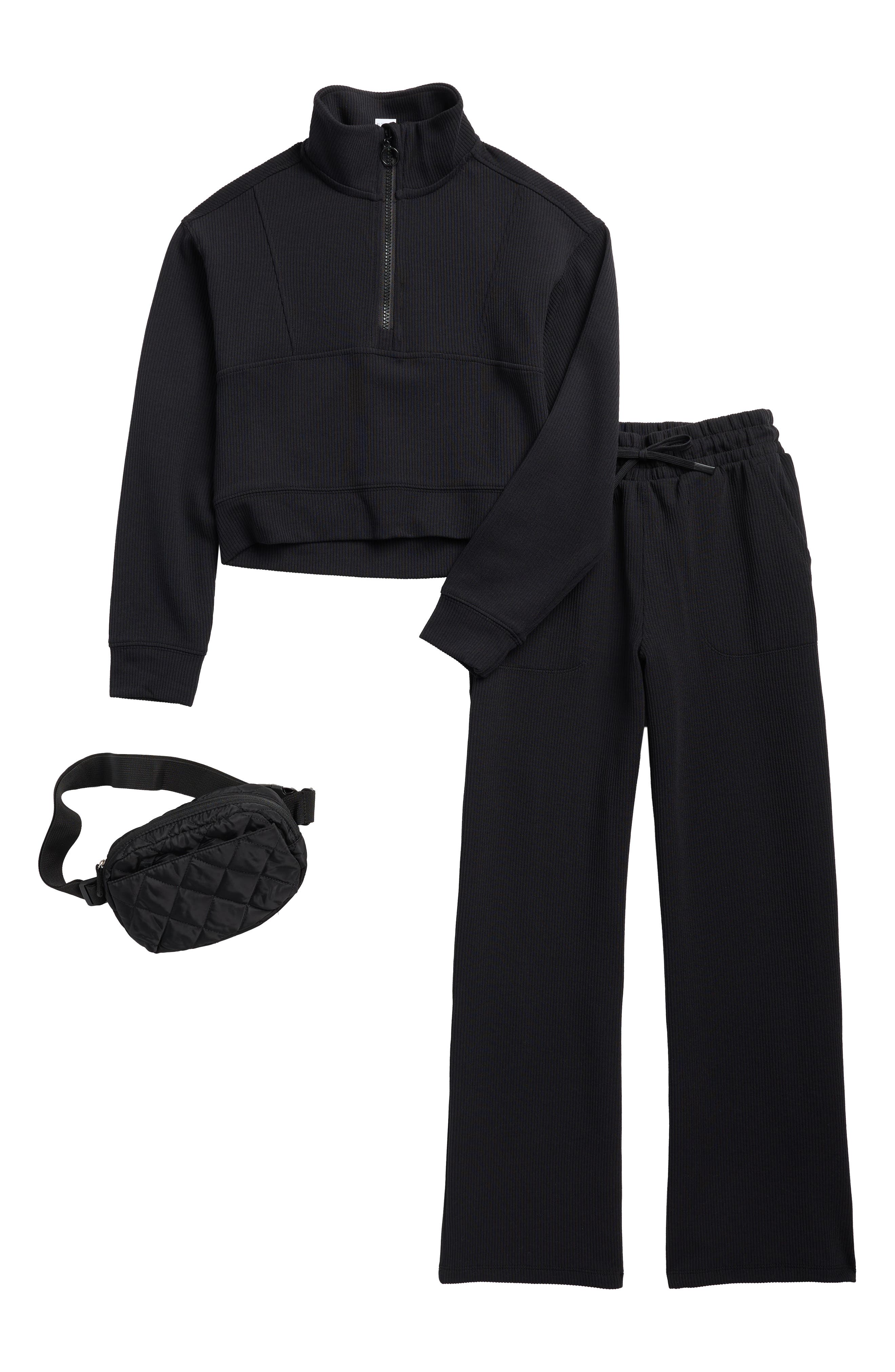 Kids' Scuba Knit Pullover, Pants & Belt Bag Set