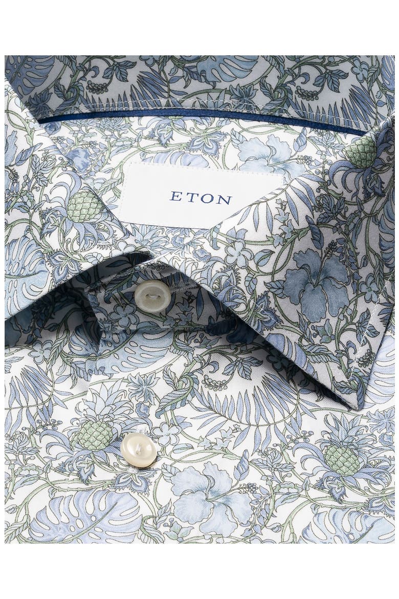 Slim Fit Floral Dress Shirt, Alternate, color, MEDIUM GREEN