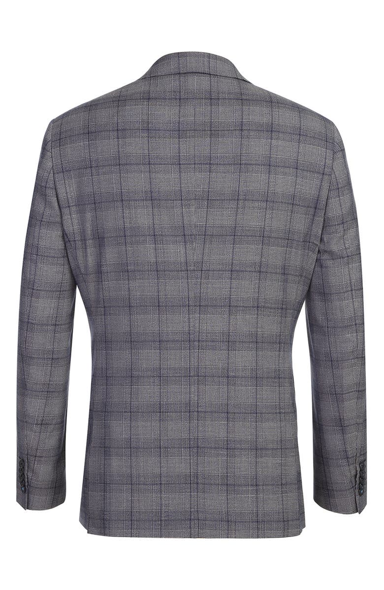 English Laundry Plaid Navy Mélange Suit, Alternate, color, Navy