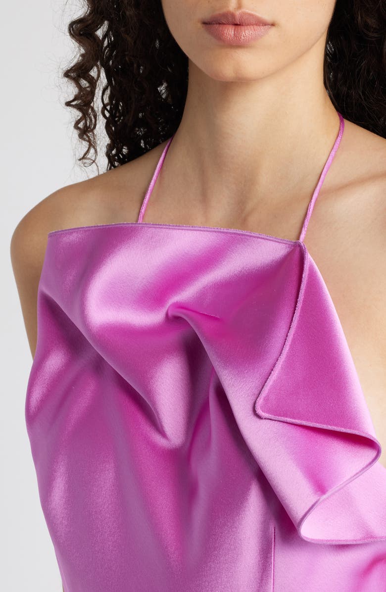 Acler Abdie Halter Satin Minidress, Alternate, color,