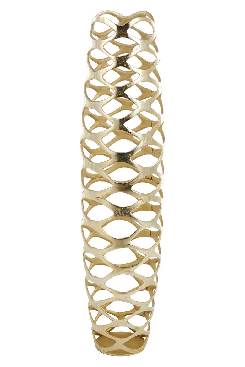 Geometric Tall Vase, Main, color, GOLD