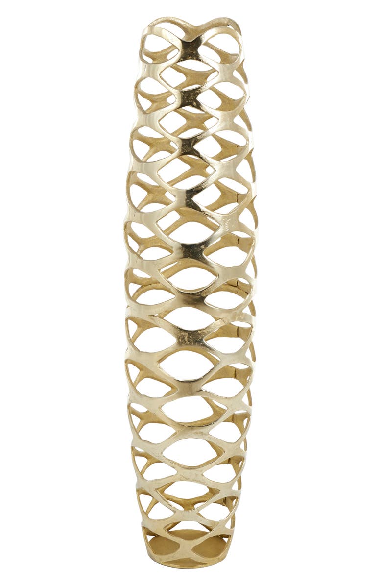 VIVIAN LUNE HOME Geometric Tall Vase, Main, color, Gold