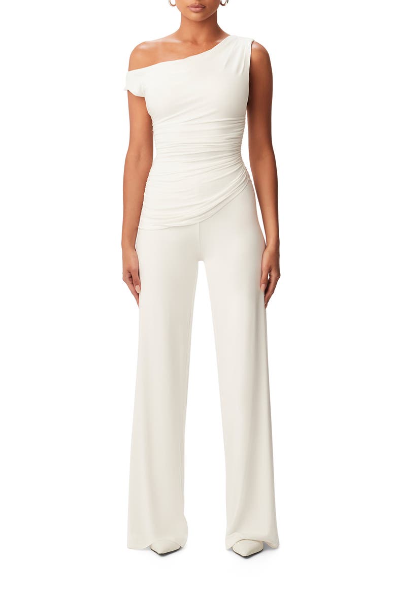 Smooth One-Shoulder Top, Alternate, color, WHITE