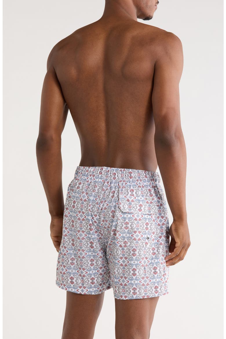 Tile Volley Swim Shorts, Alternate, color, BROWN