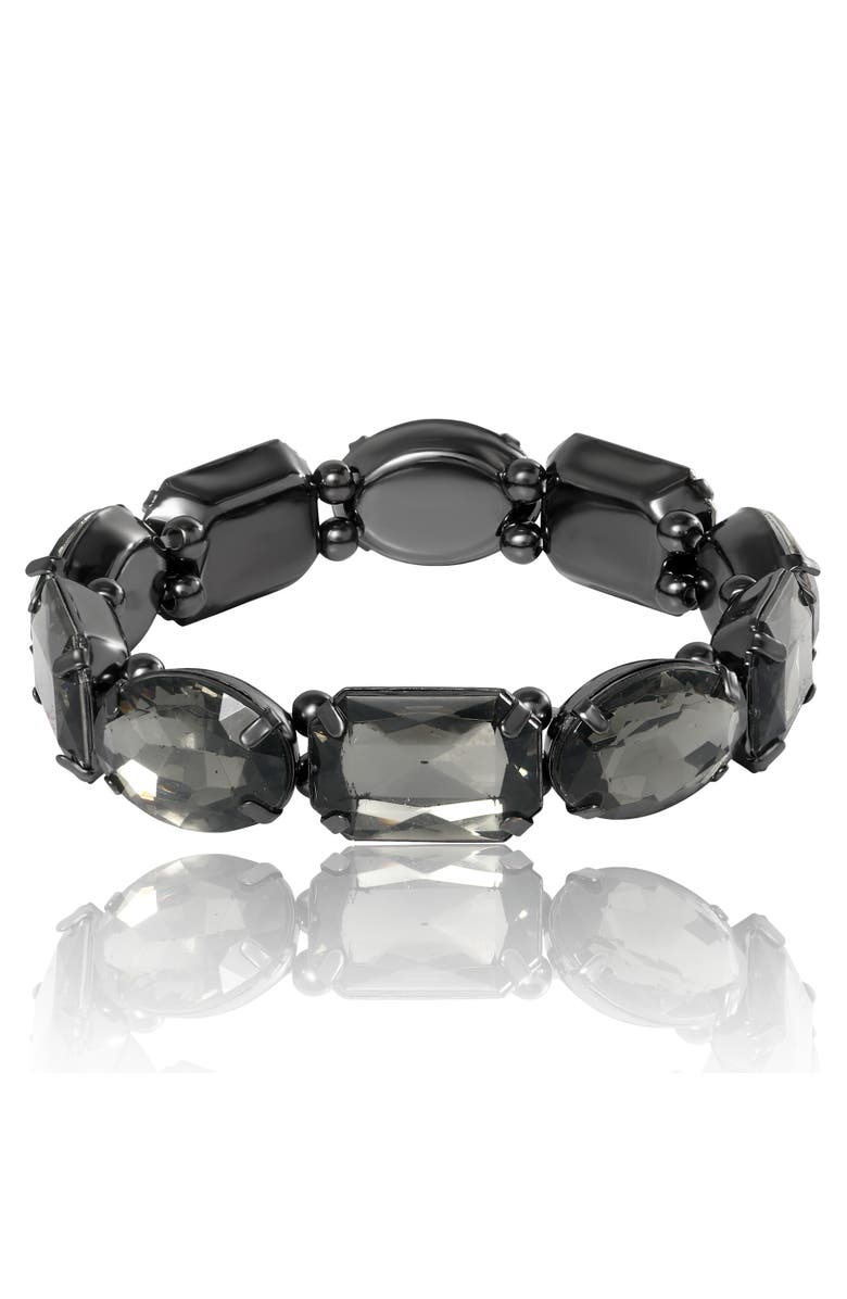 Jessica Simpson Crystal Stretch Bracelet, Alternate, color, Black