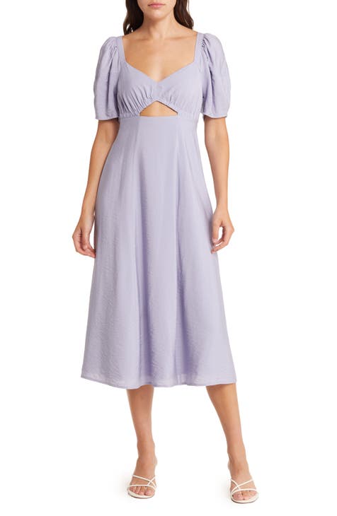 Ellie Puff Sleeve Cutout Dress