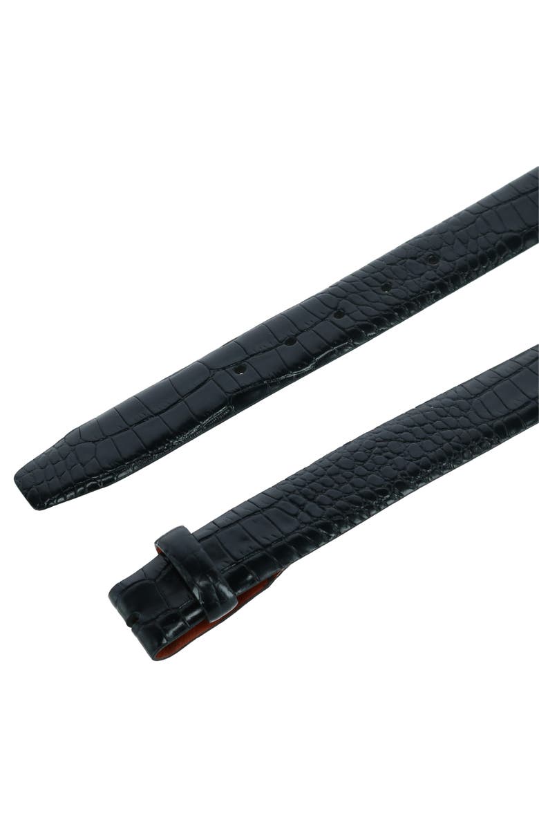 Trafalgar Big & Tall 35mm Mock Crocodile Leather Harness Belt Strap, Alternate, color,