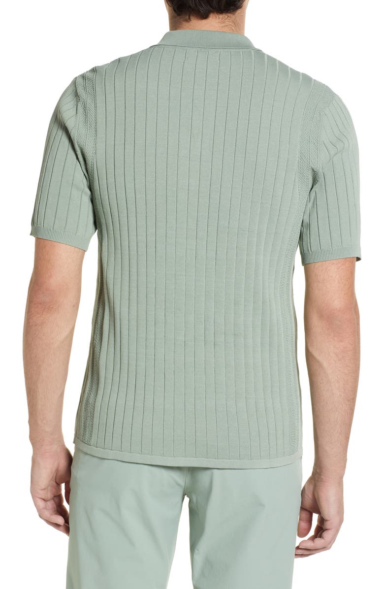 BRADY Men's Engineered Rib Polo Sweater, Alternate, color,