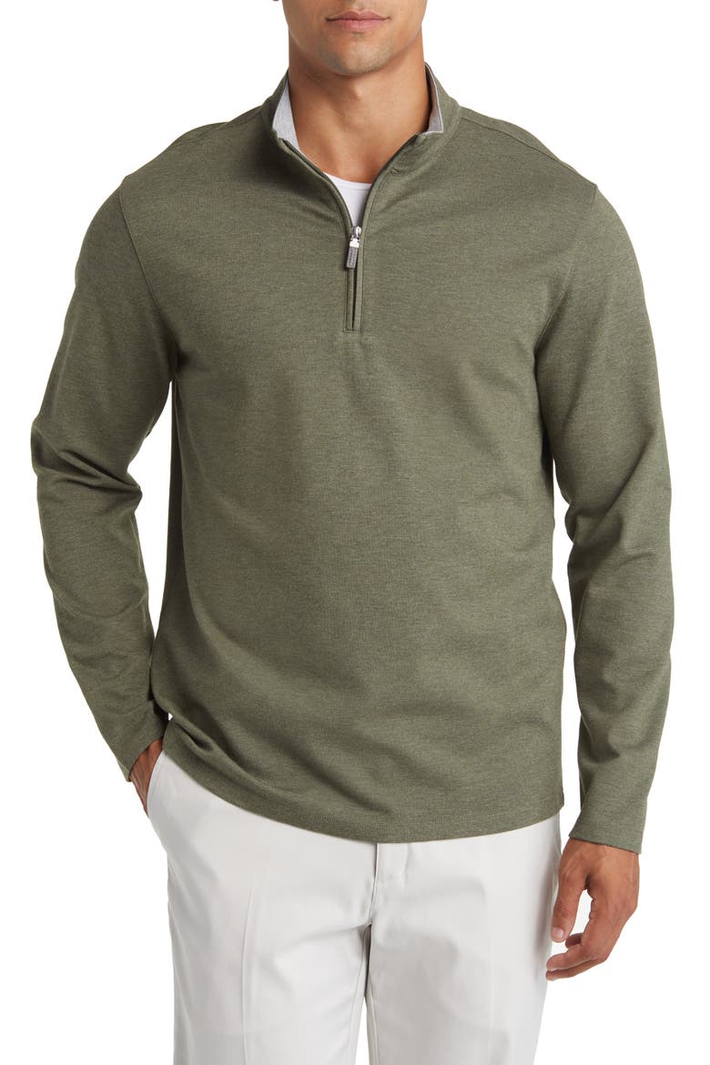 ProFlex Performance Quarter Zip Pullover, Main, color, GREEN