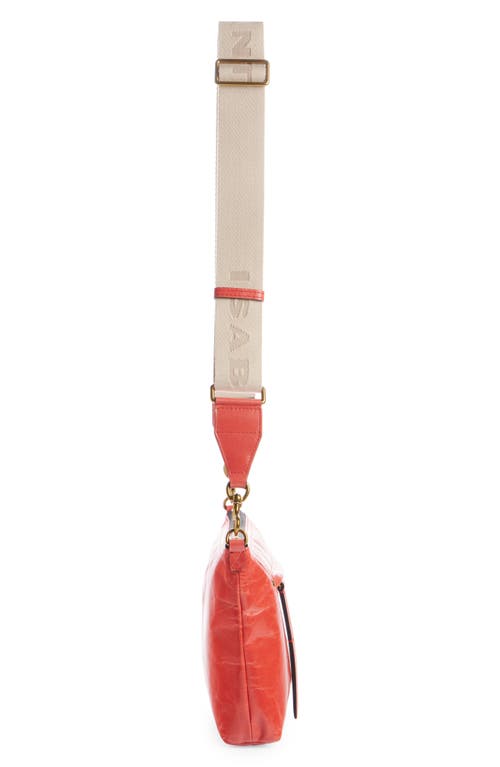 Isabel Marant Nessah Wardy Leather Crossbody Bag In Magma