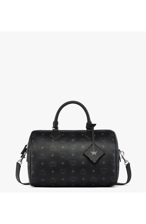 Mcm Ella Boston Bag In Maxi Monogram Leather In Pink