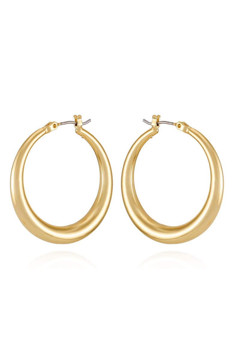 Vince Camuto Tapered Hoop Earrings, Alternate, color, Gold Tone