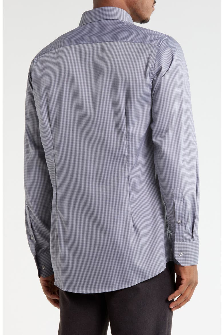 Contemporary Fit Check Twill Shirt, Alternate, color, DARK GREY