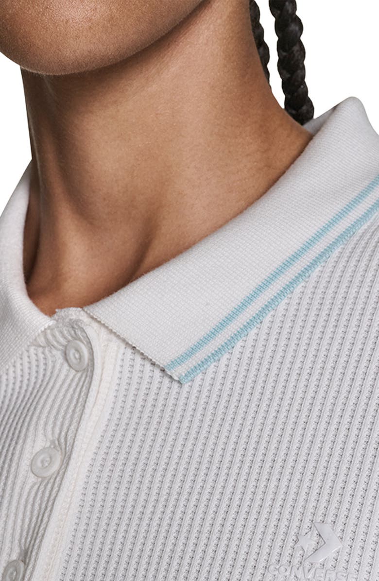 Converse Cropped Waffle Polo, Alternate, color, White 10A