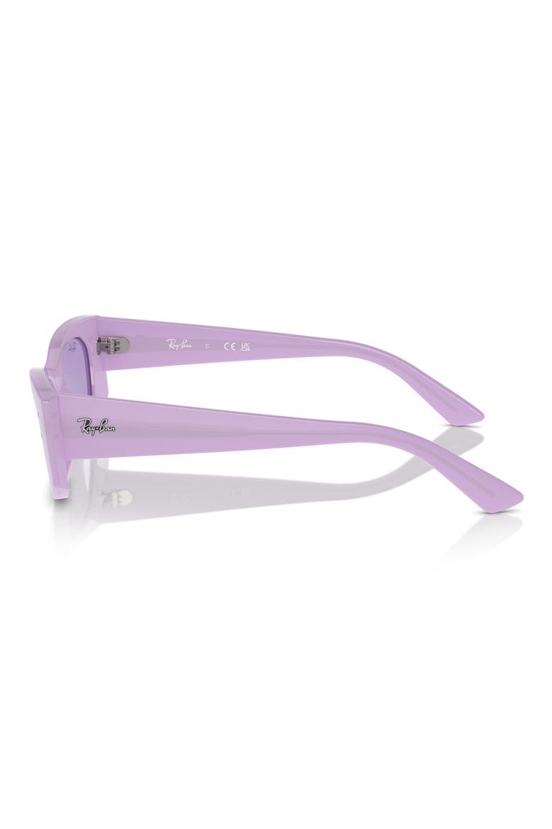 Kat 49mm Small Rectangular Sunglasses, Alternate, color, VIOLET