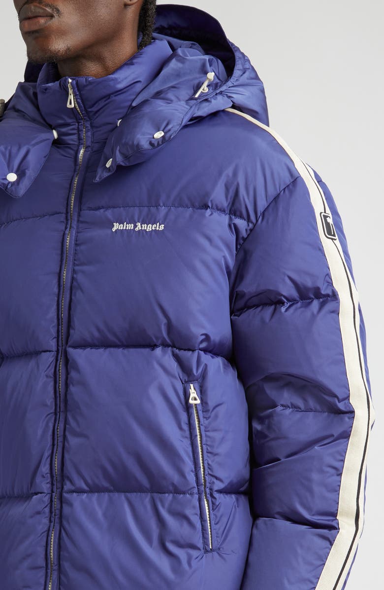 Palm Angels Down Puffer Track Jacket with Removable Hood, Alternate, color, 