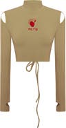 PCFG Cotton Long Sleeve Crop Top