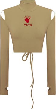 PCFG Cotton Long Sleeve Crop Top
