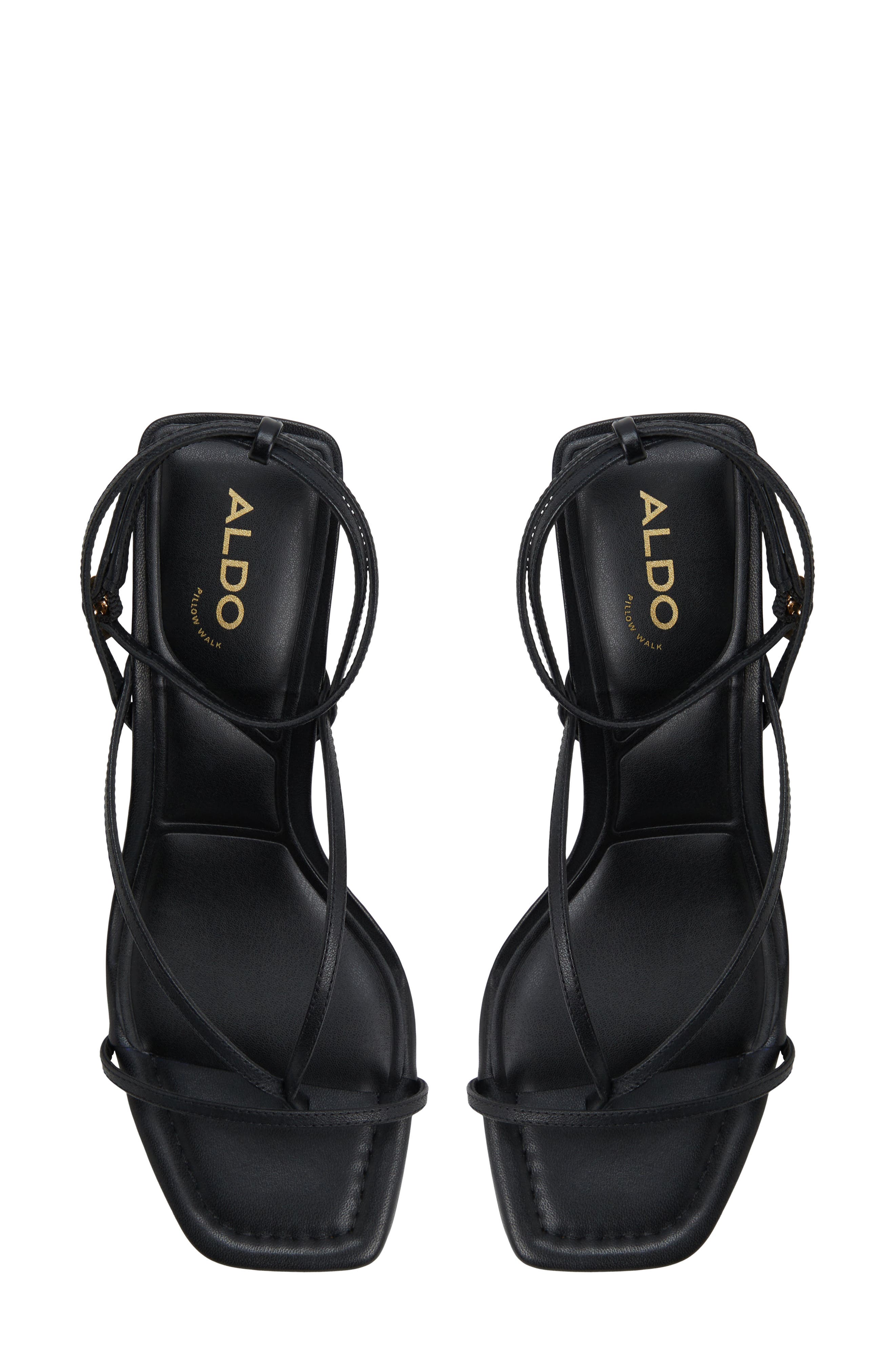 ALDO Dorinda Ankle Strap Sandal, Alternate, color, Black