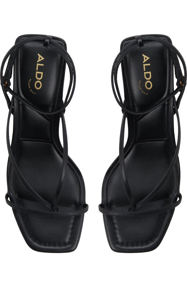 ALDO Dorinda Ankle Strap Sandal, Alternate, color, Black