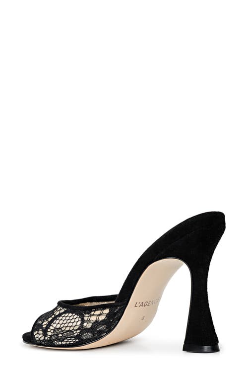 L'agence Avery Slide Sandal In Black
