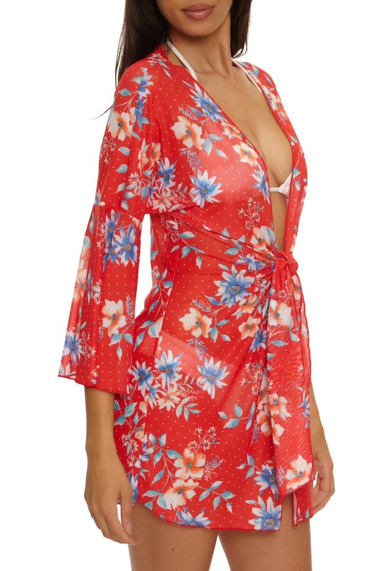 Countryside Floral Convertible Mesh Cover-Up, Alternate, color, RED MULTI