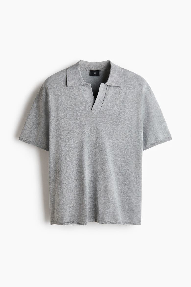Relaxed Fit Polo Shirt, Alternate, color, Gray melange