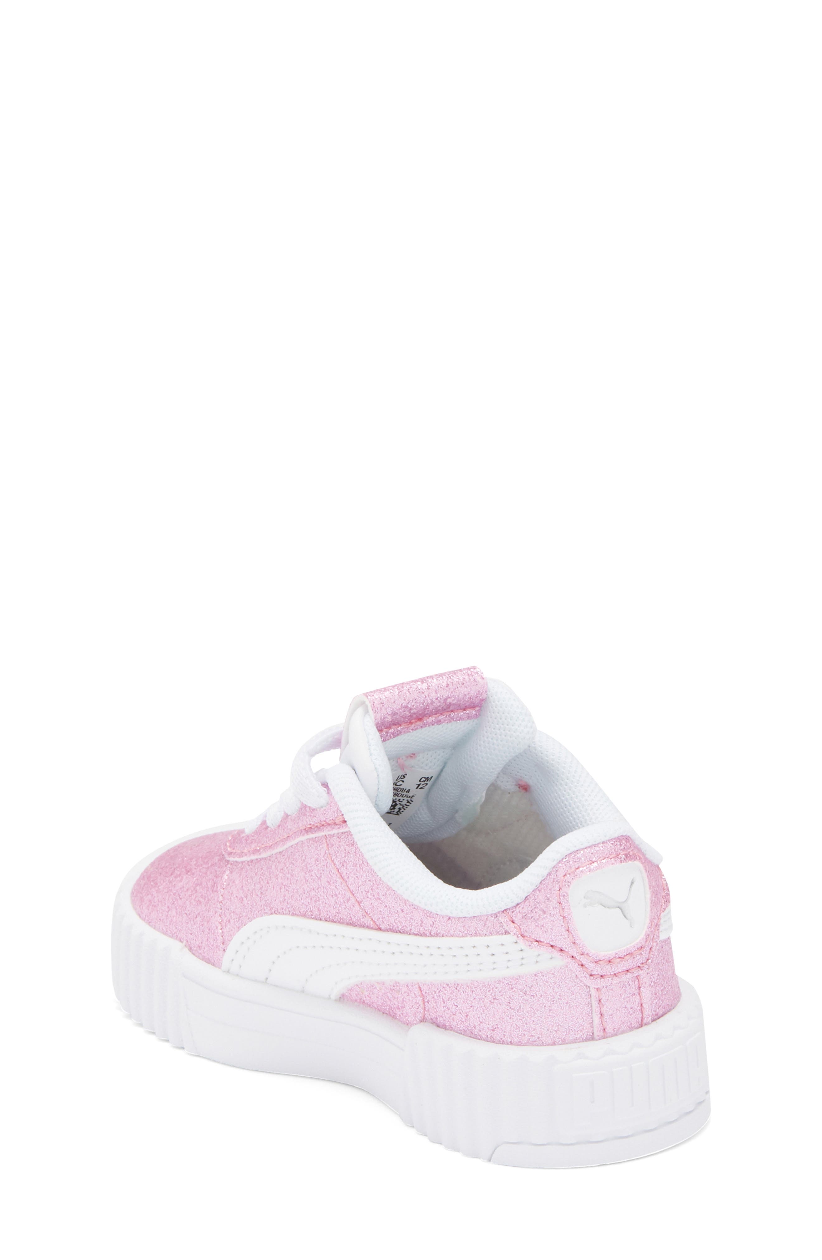 PUMA Kids' Carina 3.0 Glitz Sneaker, Alternate, color, Peachskin/ Puma Silver