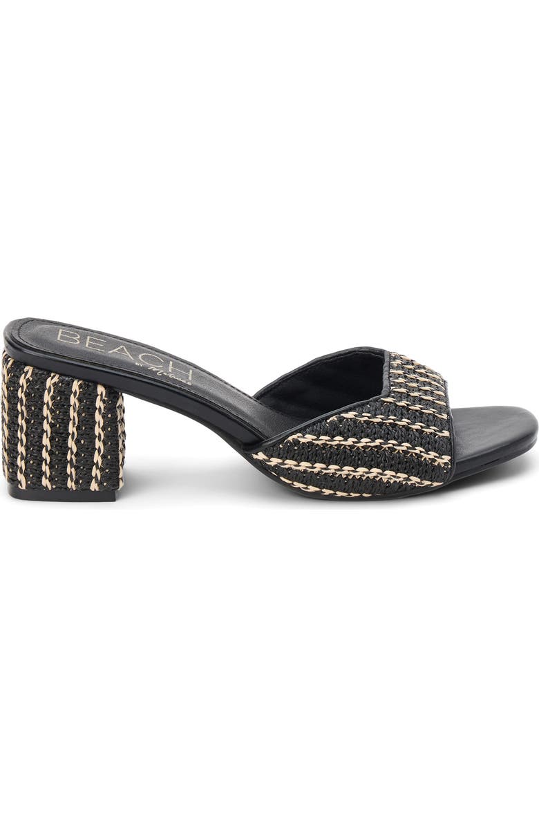 Coconuts by Matisse Birdie Block Heel Sandal, Alternate, color, Black Multi Raffia