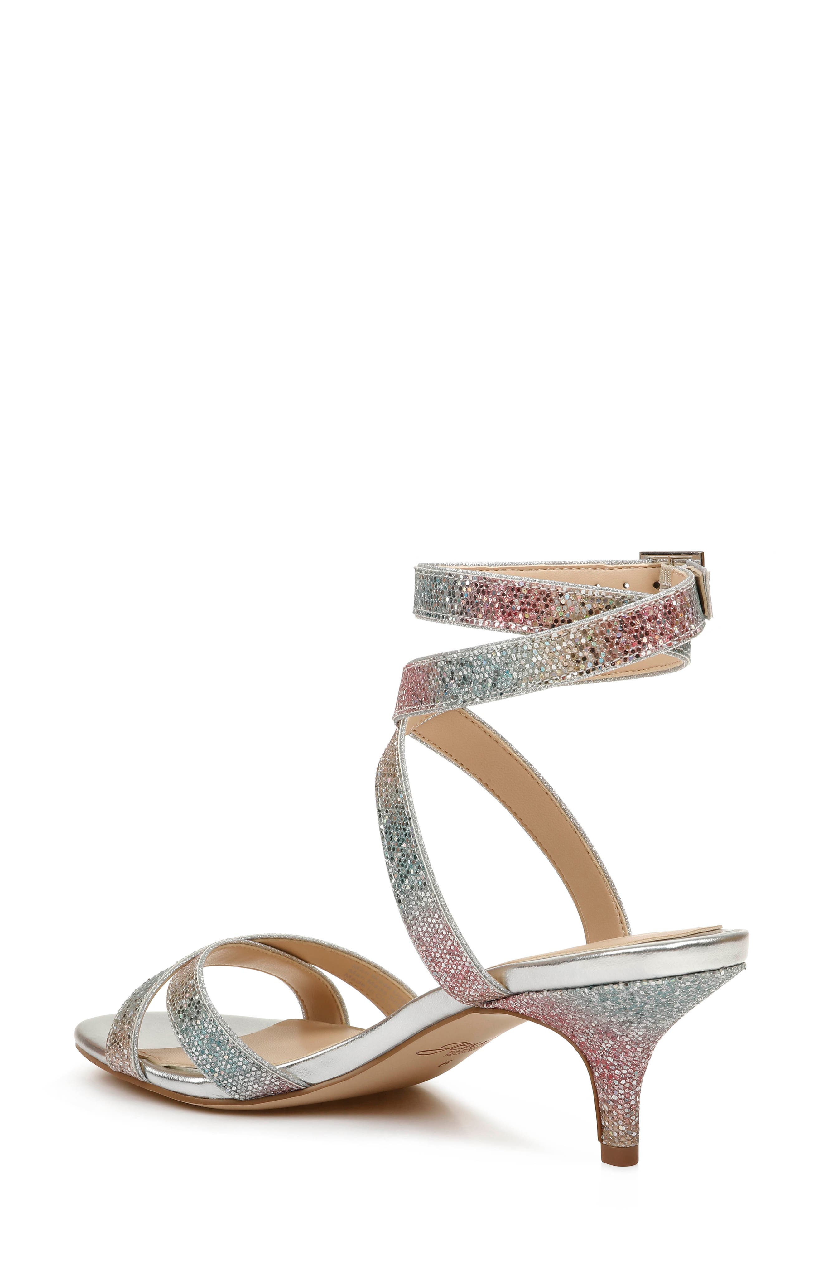 Jewel Badgley Mischka Newton Glitter Sandal, Alternate, color, 