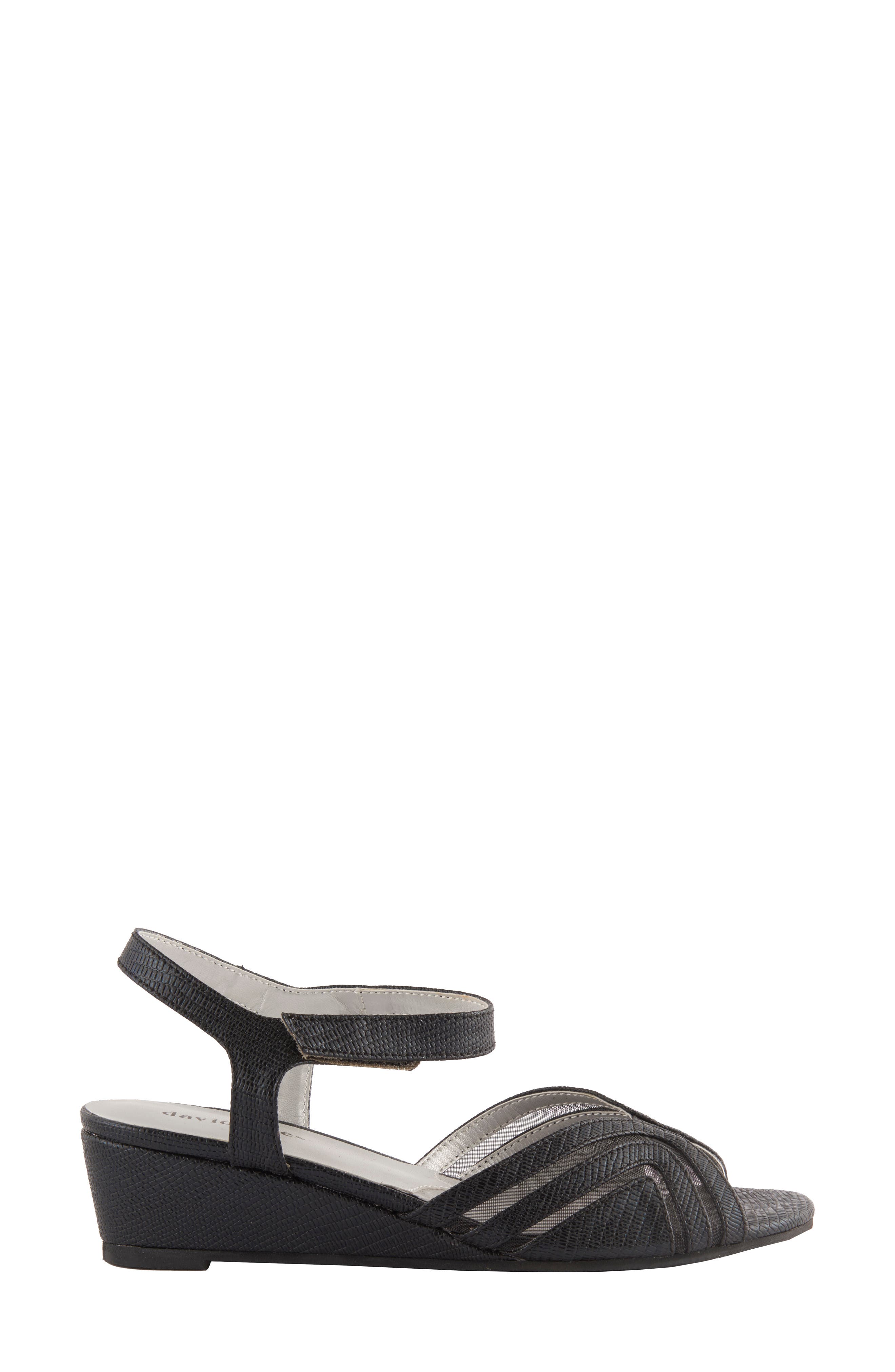 David Tate Admire Lizard Embossed Sandal, Alternate, color, 