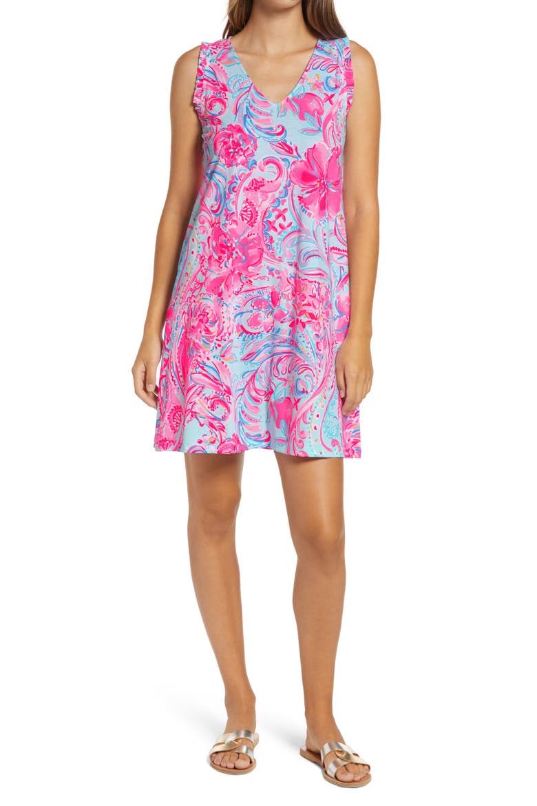 Aron Shift Dress, Main, color, MULTI ISLA DE COCO