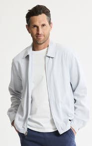 JACHS Linen Blend Zip Up Jacket