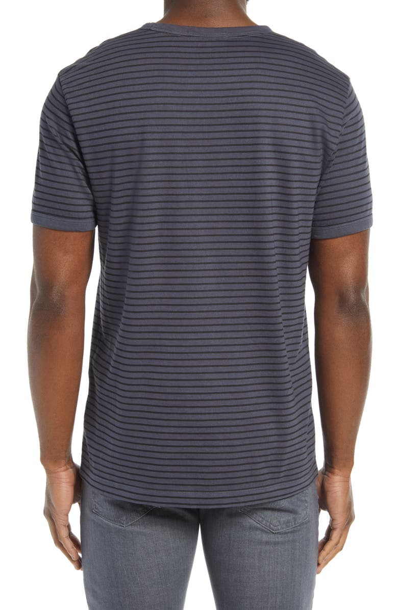 French Connection Overdye Stripe Pocket T-Shirt, Alternate, color,