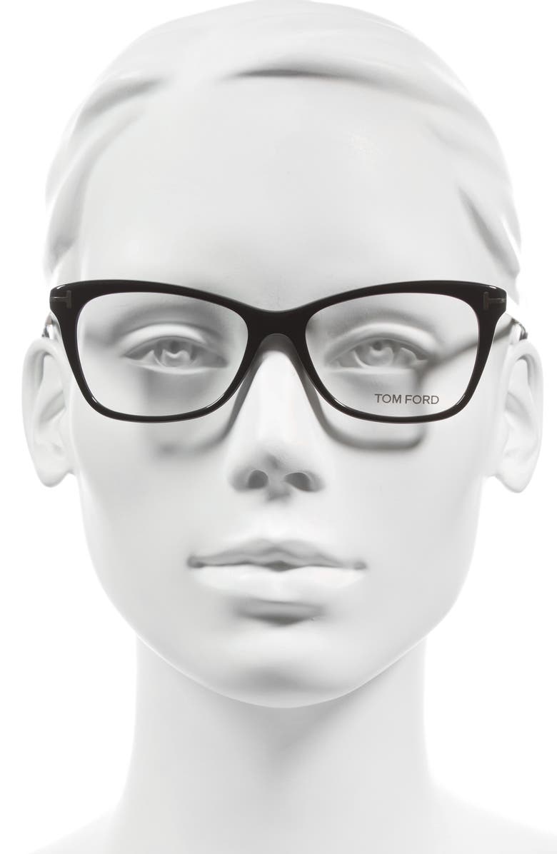 TOM FORD 52mm Cat Eye Optical Glasses, Alternate, color,