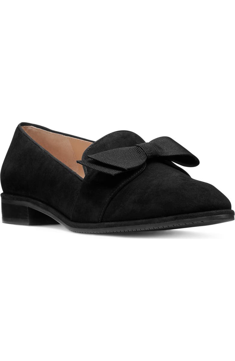 Stuart Weitzman Keegan Bow Loafer, Main, color, Black