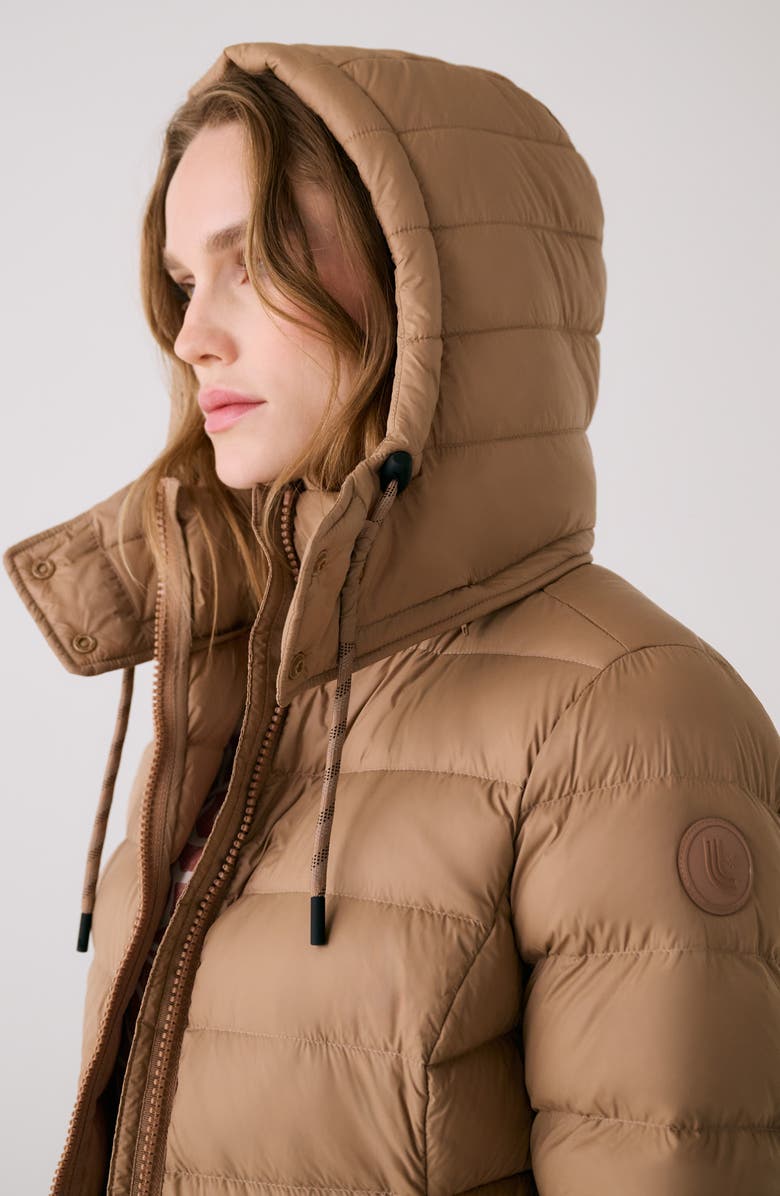 Lole Claudia Hooded Packable Down Jacket, Alternate, color, Dune