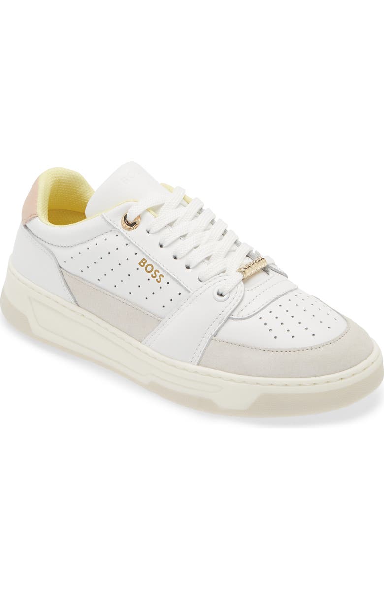 BOSS Baltimore Tennis Sneaker, Main, color, Open Wht