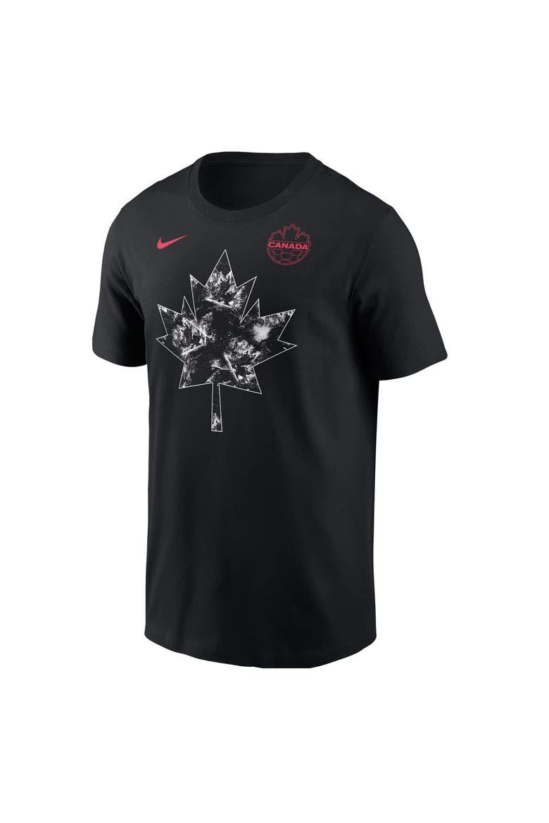 Men's Nike  Black Canada Soccer Maple Leaf T-Shirt, Main, color, Black